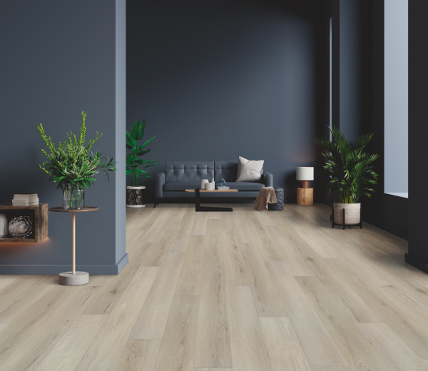 Shelby oak vinyl plank room view